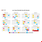 Semi Monthly Payroll example document template 