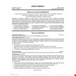 Sales Operations Manager Resume example document template 