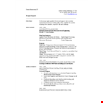 Professional Engineer example document template 