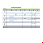 Weekly Sign in example document template