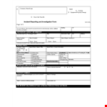 Construction Incident Investigation Report Template example document template