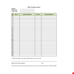 Daily Attendance example document template