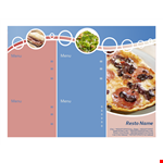 Customizable Menu Templates for Restaurants example document template 