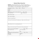 Employee Injury example document template