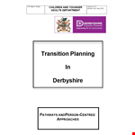 Effective Transition Plan Template for Young Students with School Support Person example document template