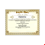 Custom Diploma Templates - Design & Print Your Own Diplomas example document template