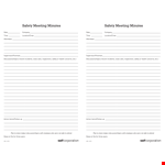 Free Safety Meeting Minutes Template example document template