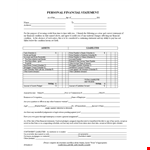 Create Accurate Personal Financial Statements with Our Easy-to-Use Template example document template