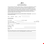 Simple Behavior Incident Report Template example document template