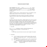 Employment Agreement Template | Download for Employee & Employer example document template