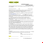 Conferernce Room Lease Agreement example document template 