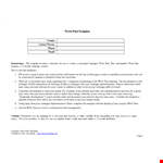 Efficiently Organize Your Tasks with our Work Plan Template example document template