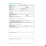 Child Incident Report Template - Record and Address Incidents Easily example document template