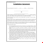 Create a Strong Cohabitation Agreement with Our Template example document template