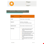 Consulting Principal Job Description example document template