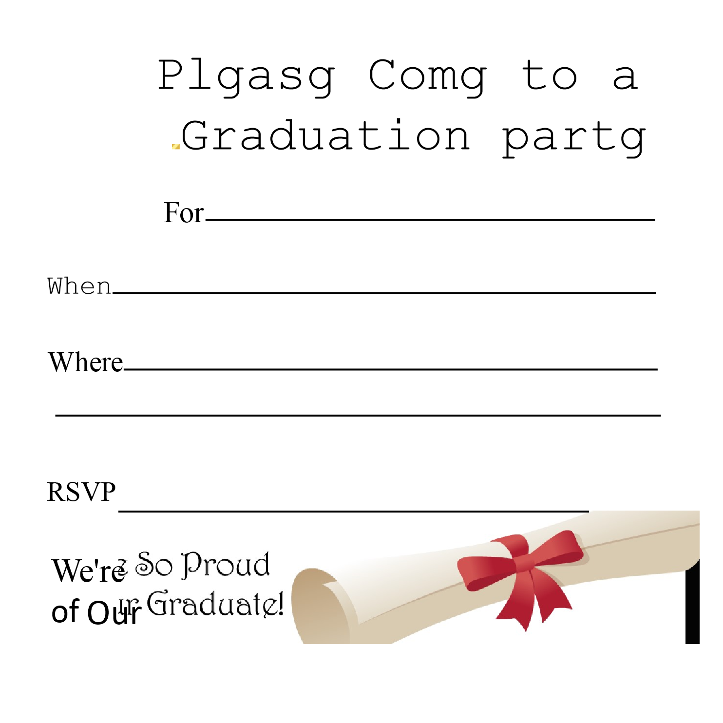 Custom Graduation Invitation Templates - Celebrate Your Achievements ...