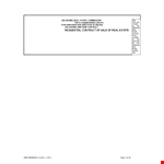 Residential Sales Contract - Property Sale Agreement for Seller and Buyer example document template 