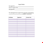 Create or Sign a Petition Online - Get Support or Oppose example document template