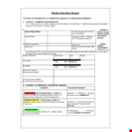 Medical Incident Report example document template