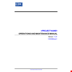Instruction Manual Template - Essential Reference for Providing Information and Storing System example document template