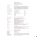 Dental Job | Assist Patients as a Dentist Assistant example document template