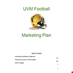 Sports Event Marketing Plan example document template