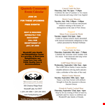 Event Calendar example document template