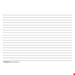 Printable Lined Notebook Paper example document template