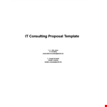 Engage Your Client with Our Consulting Proposal Template - Provider example document template