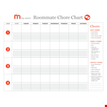 Roommate Chore Chart example document template 