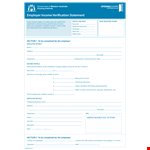 Employment Income Verification Form Template example document template