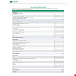 Personal Balance Sheet Template example document template