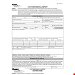 Customer Medical Report example document template