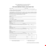 First Aid Medical Consent Form Template example document template