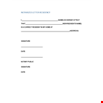 Notarized Letter Template - Create Official Letters with Notarized Signatures and Proof of Residency example document template 