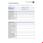 Post Conference Report example document template