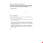 Quit Notice Letter example document template