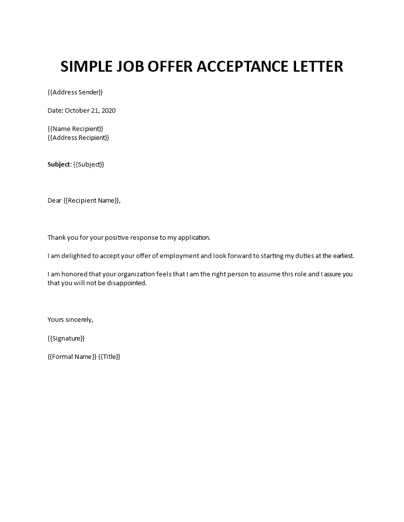 5 job offer. Job offer. Thank you for job offer accept mail.