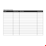 Library Log Book Template - Efficient Student Checkout Solution example document template