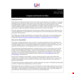 College Computer and Network Use Policy: Ensuring Compliance and Security example document template 