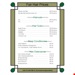 Create Professional Price Lists with Our Price List Template example document template