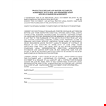 Release Of Liability Waiver Form example document template