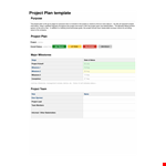 Project Planning Template for your Successful Project example document template