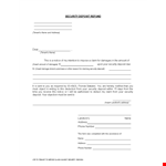 Return of Security Deposit Letter: Ensure a Safe and Swift Return | Your Company example document template 