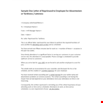 Letter of Reprimand - Attendance Issues | Effective Reprimand Letter example document template 