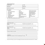 Disciplinary Report Form. example document template