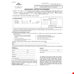 Independent Contractor Agreement for Schools: Number District example document template 