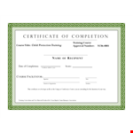 Free Training Certificate Template - Download Now | Customize & Print example document template 