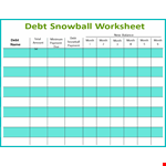 Get Out of Debt Faster with Our Debt Snowball Spreadsheet example document template