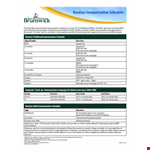 Vaccination Schedule Form example document template 